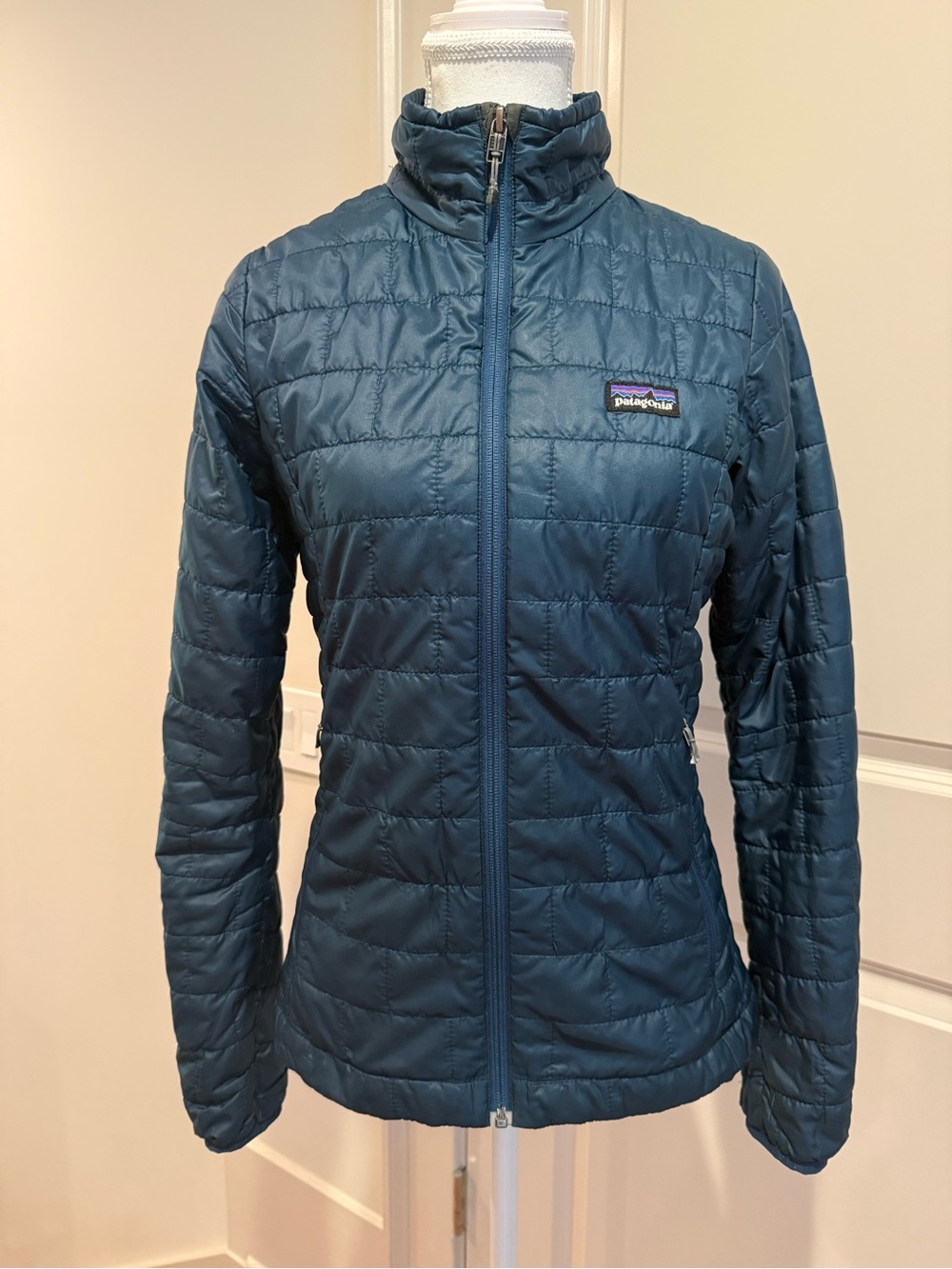 Patagonia Women's Nano Puff Primaloft Quilted Jacket Teal Blue XS
